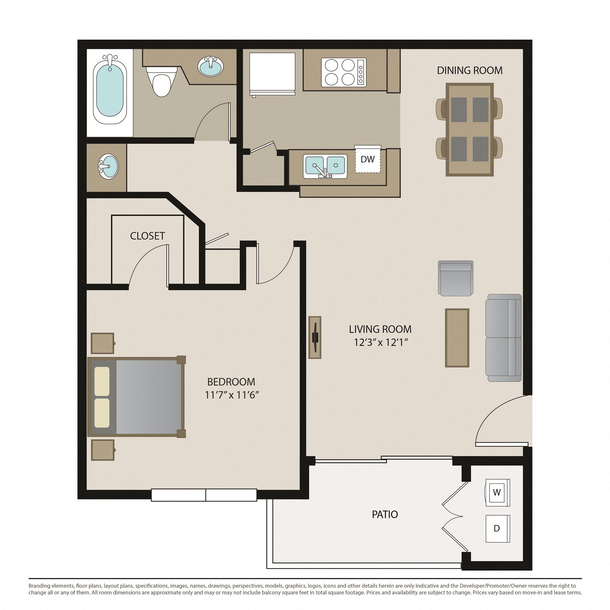 Kaikoura 1 Bedroom Floor Plan Kaikoura 1 Bedroom Floor Plan at The Summit at Chino Hills, California